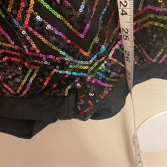 WEISSMAN Dance costume rainbow sequin unitard Applause 12823 SA Small adult - Picture 9 of 12